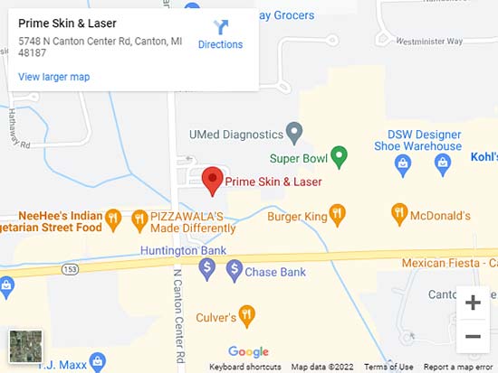 Get Directions to Prime Skin & Laser Med Spa in Canton, MI