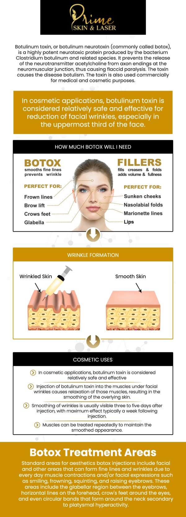 If you are looking for Botox treatments in Canton, MI, Prime Skin and Laser is the place to go. Our trained professionals offer Botox, a popular cosmetic procedure used to smooth wrinkles and fine lines, especially around the eyes, forehead, and mouth. Whether you're looking for a subtle refresh or more dramatic results, our team provides personalized Botox services to help you achieve your desired appearance with minimal downtime and discomfort. Contact us for more information or schedule an appointment online. We are conveniently located at 5748 N Canton Center Rd, Canton Township, MI 48187. If you are looking for Botox treatments in Canton, MI, Prime Skin and Laser is the place to go. Our trained professionals offer Botox, a popular cosmetic procedure used to smooth wrinkles and fine lines, especially around the eyes, forehead, and mouth. Whether you're looking for a subtle refresh or more dramatic results, our team provides personalized Botox services to help you achieve your desired appearance with minimal downtime and discomfort. Contact us for more information or schedule an appointment online. We are conveniently located at 5748 N Canton Center Rd, Canton Township, MI 48187.